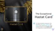 Slide: The exceptional Hastat Card requires FastFx App.