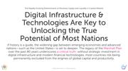 Slide: Digital infrastructure and technologies are key.